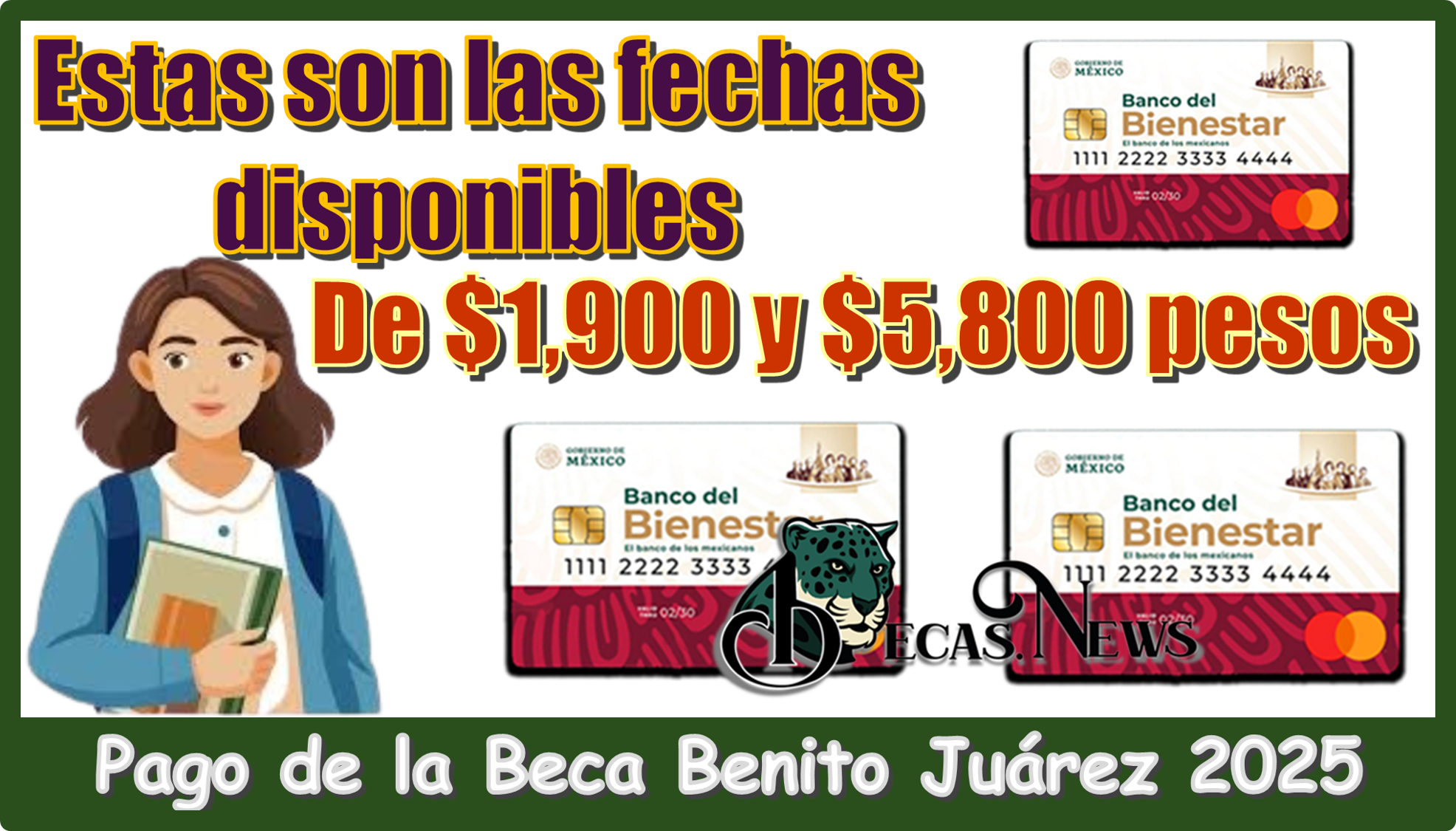 ▷ Estas son las fechas disponibles de $1,900 y $5,800 pesos | Pago de la Beca Benito Juárez 2025 » 2025 BECAS.NEWS 🥇 Estas son las fechas disponibles de $1,900 y $5,800 pesos | Pago de la Beca Benito Juárez 2025