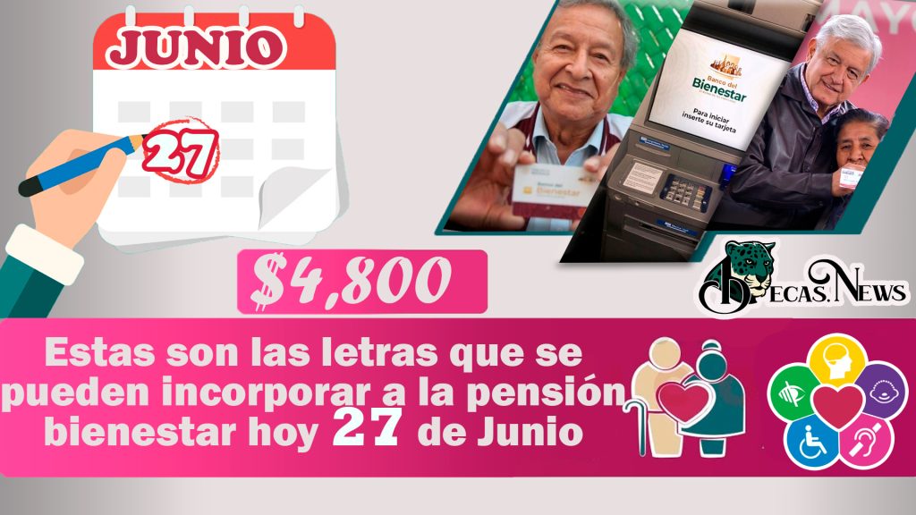 ¿Que personas se pueden incorporar hoy 27 de Junio a la pensión bienestar?