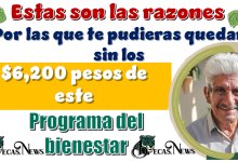 Estas son las razones por las que te pudieras quedar sin los $6,200 pesos de este programa del bienestar 