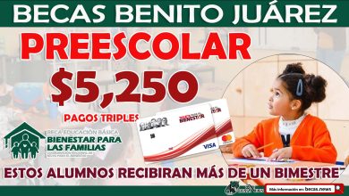 Becas Benito Juárez Pagos Triples a beneficiarios del Preescolar; 5 mil 250 pesos