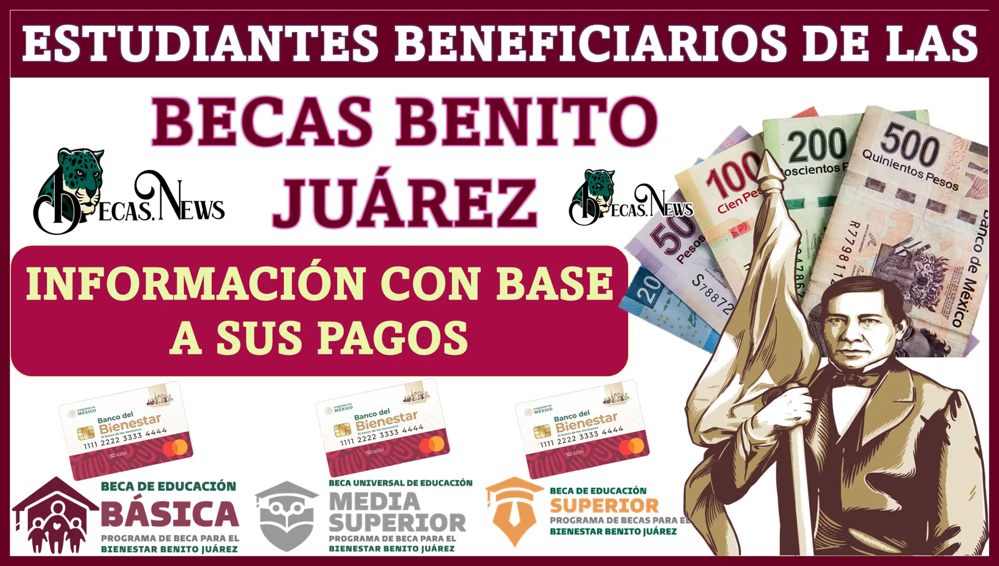 Estudiantes de los tres niveles educativos que son beneficiarios de las Becas Benito Juárez, información con base a sus pagos de este año 2024. Infórmate aquí