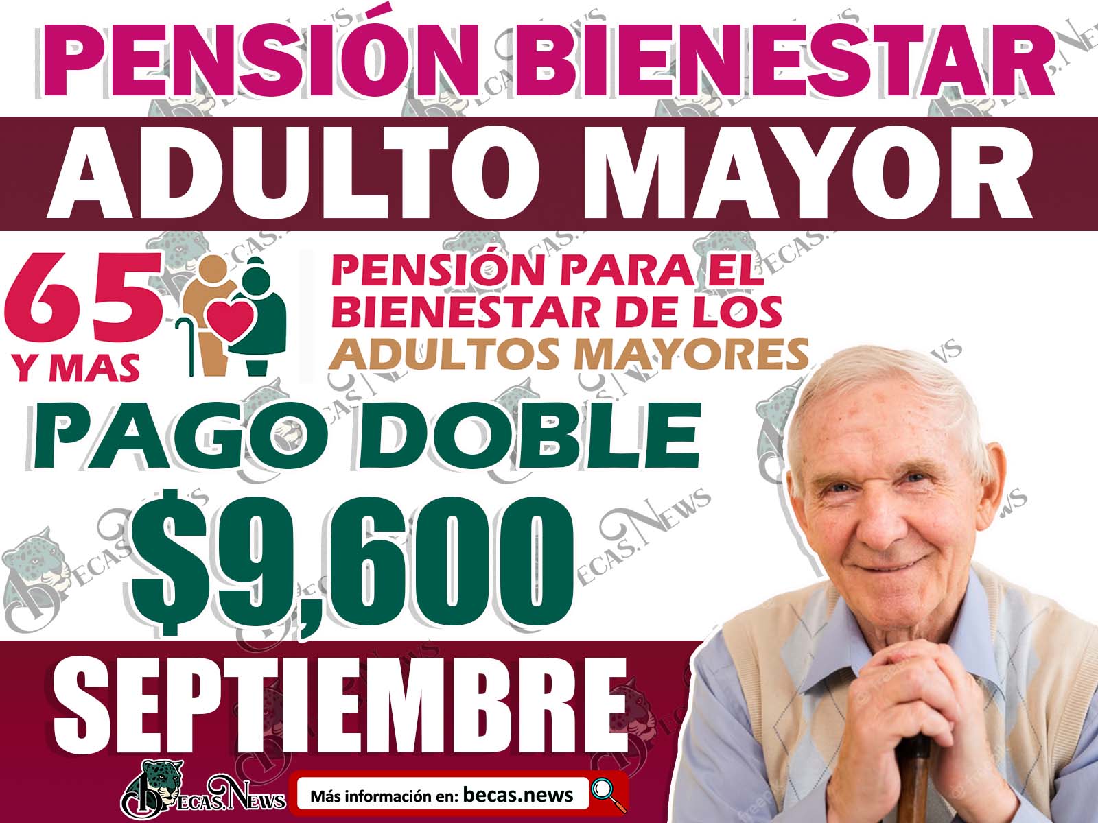 Excelentes noticias Adultos Mayores ¡Estos abuelitos Recibirán hasta 9 mil 600 pesos en Septiembre!