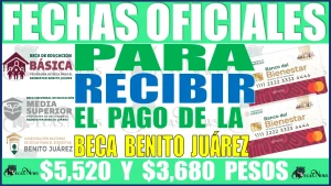 FECHAS OFICIALES PARA RECIBIR EL PAGO DE LA BECA BENITO JUÁREZ | $5,520 Y $3,680 PESOS | AQUÍ TODA LA INFORMACIÓN