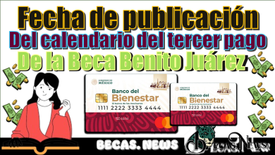 Fecha de publicación del calendario del tercer pago de la Beca Benito Juárez