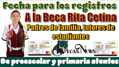 Fecha para los registros a la Beca Rita Cetina---Padres de familia , ,tutores de estudiantes de preescolar y primaria atentos 