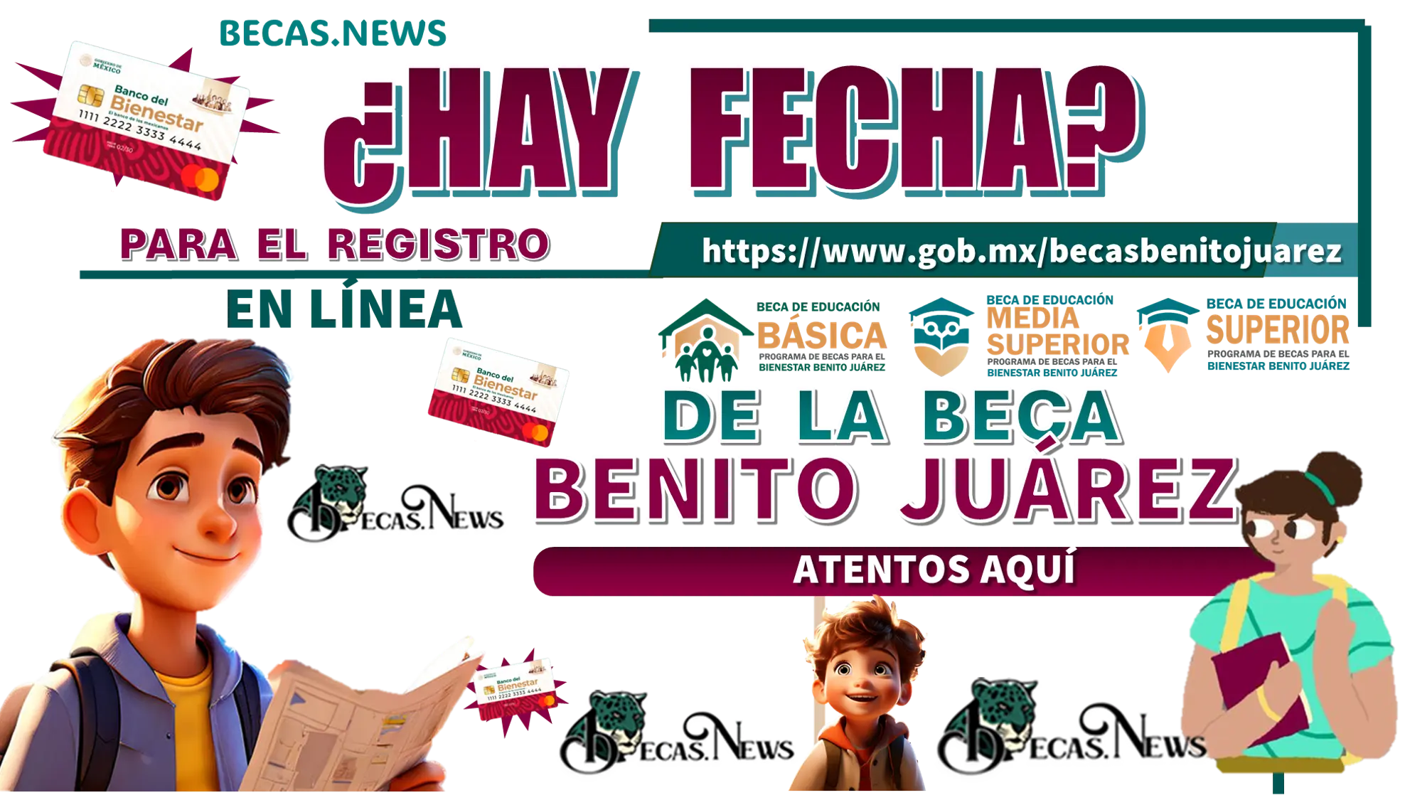 HAY FECHA PARA EL REGISTRO EN LÍNEA DE LA BECA BENITO JUÁREZ