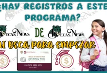 ¿HAY REGISTROS A ESTE PROGRAMA DE MI BECA PARA EMPEZAR?