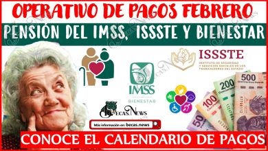 Pago de Pensión Febrero: IMSS, ISSSTE y Bienestar.