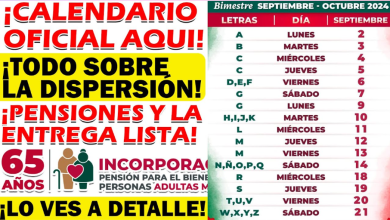 Calendario Oficial de Pagos para Septiembre-Octubre, Consulta la Fecha según la Letra de tu Apellido