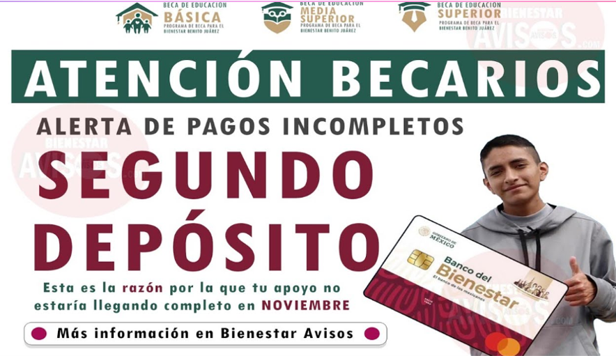 ¿Por qué algunos estudiantes no recibirán el pago completo de la Beca Benito Juárez en Noviembre?