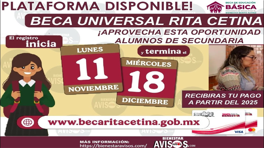 ¡Regístrate Ahora a la Beca Rita Cetina! Apoyo Económico de $1,900 para Alumnos de Secundaria