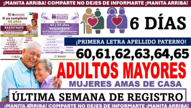 ¡Última Semana para Registrarse en la Pensión del Bienestar para Adultos Mayores y Mujeres Bienestar!