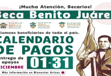 ¡Atención Beneficiarios! Los Pagos de Becas Benito Juárez se Realizarán del 1 al 31 de Diciembre