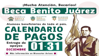 ¡Atención Beneficiarios! Los Pagos de Becas Benito Juárez se Realizarán del 1 al 31 de Diciembre