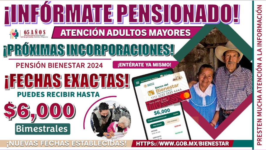 ¡Atención adultos mayores! Nuevas fechas para incorporarse al programa de Pensión para el Bienestar