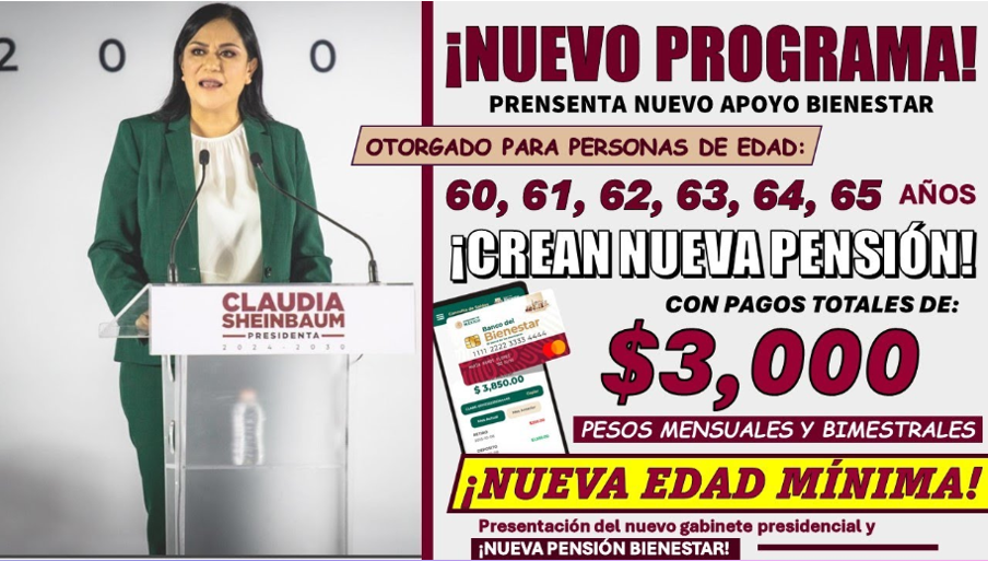 Claudia Sheinbaum anuncia iniciativa para apoyar económicamente a mujeres de 60 a 64 años, cumpliendo promesa de campaña