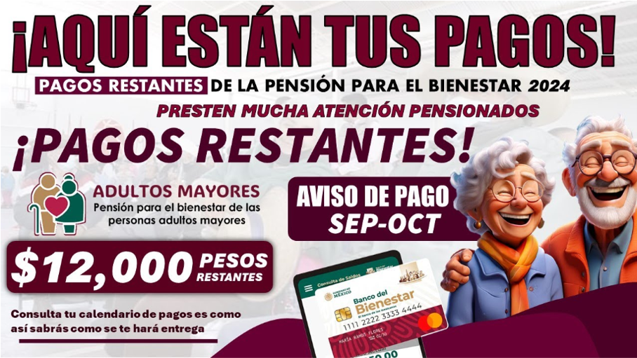 Actualización de Pagos del Programa de Pensiones para el Bienestar para Personas Adultas Mayores: Fechas y Monto de los Depósitos Restantes en 2024