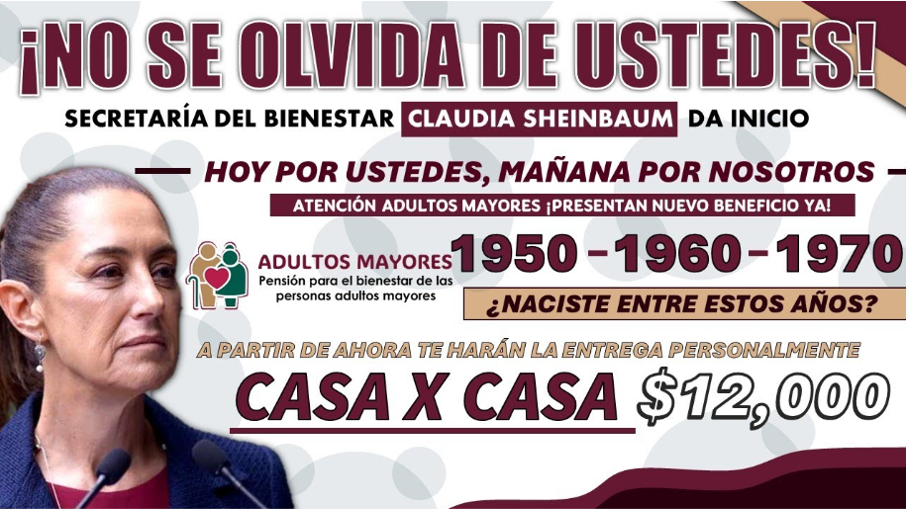 Claudia Sheinbaum Presenta 'Hoy por Ustedes, Mañana por Nosotros': Nuevo Programa Nacional de Atención Médica Domiciliaria para Adultos Mayores