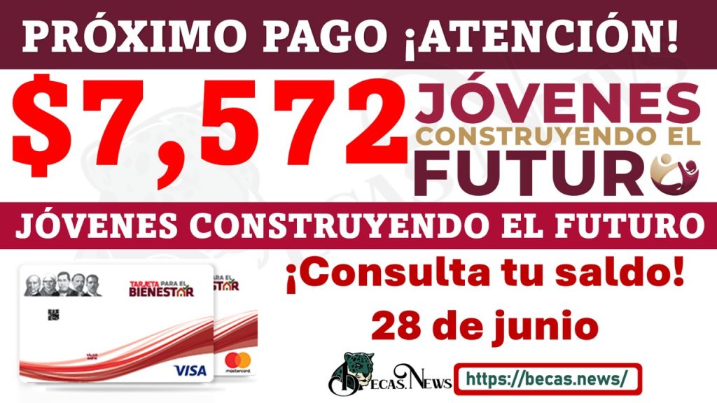 Jóvenes construyendo el futuro ya pronto regresa el Registro a los Registros ¡Pago 28 de junio!