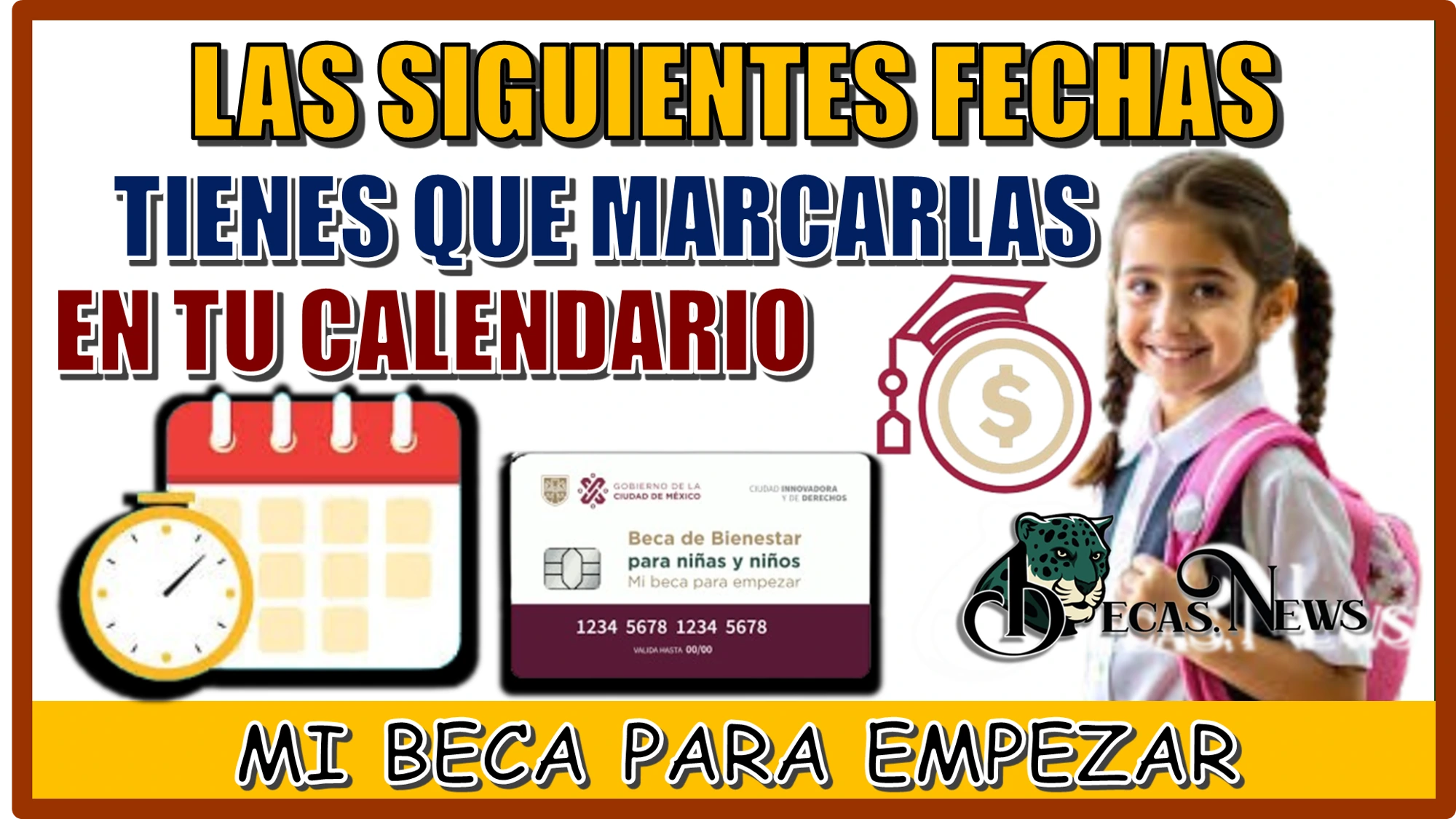 LAS SIGUIENTES FECHAS TIENES QUE MARCARLAS EN TU CALENDARIO | MI BECA PARA EMPEZAR LOS PAGOS DE MI BECA