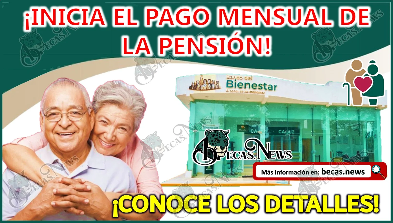 Con la inauguración de las mas de 2 mil sucursales del Banco del Bienestar ¡inicia el pago Mensual de la Pensión!