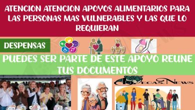 ¿SABES QUE EXISTEN APOYOS ALIMENTARIOS YA LOS CONOCES?