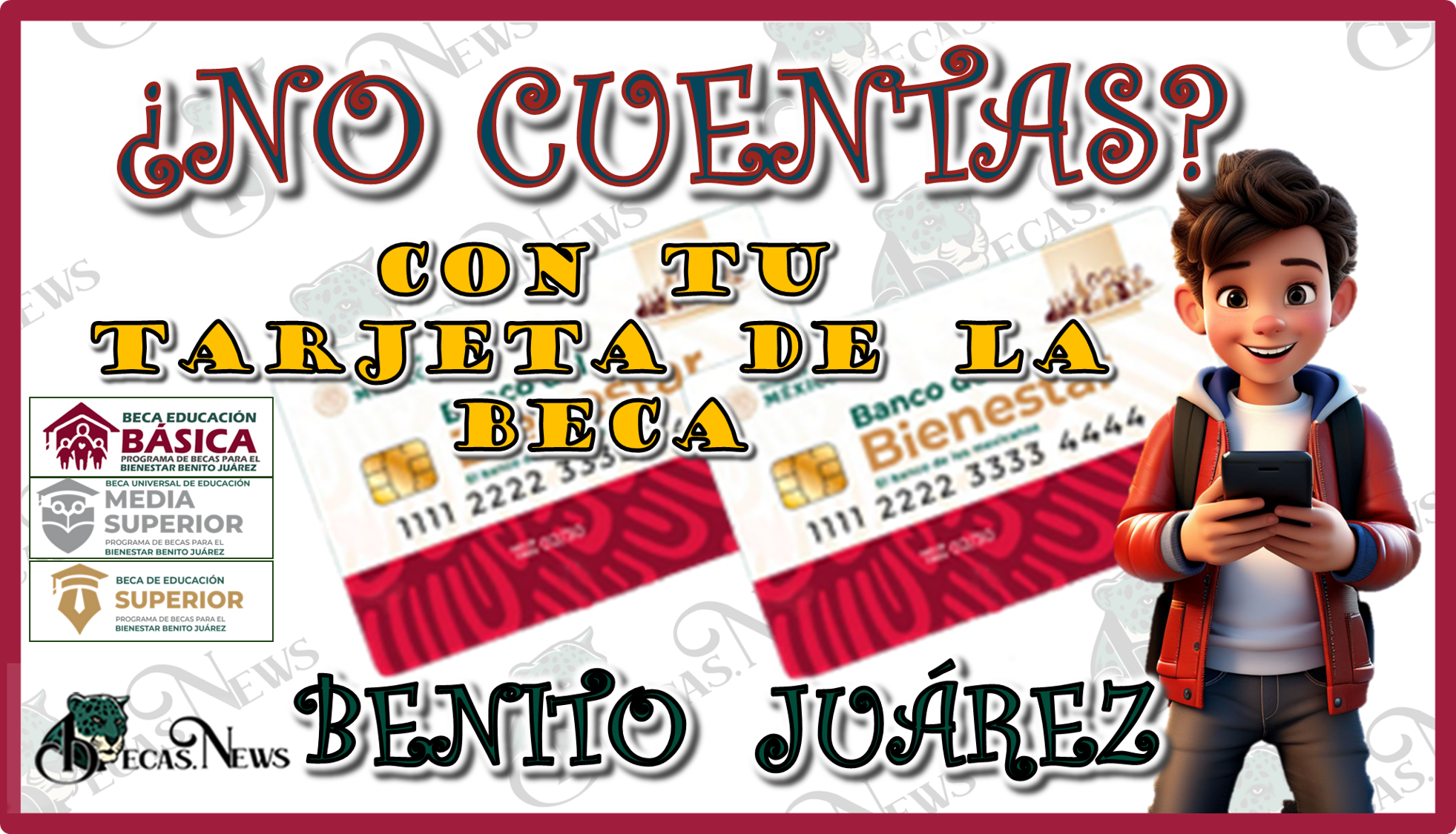 ¿NO CUENTAS CON TU TARJETA DE LA BECA BENITO JUÁREZ?