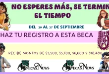 NO ESPERES MÁS, SE TERMINA EL TIEMPO… HAZ TU REGISTRO A ESTA BECA Y RECIBE MONTOS DE APOYO DE: $3,500, $5,700, $6,600 Y $18,480 PESOS 