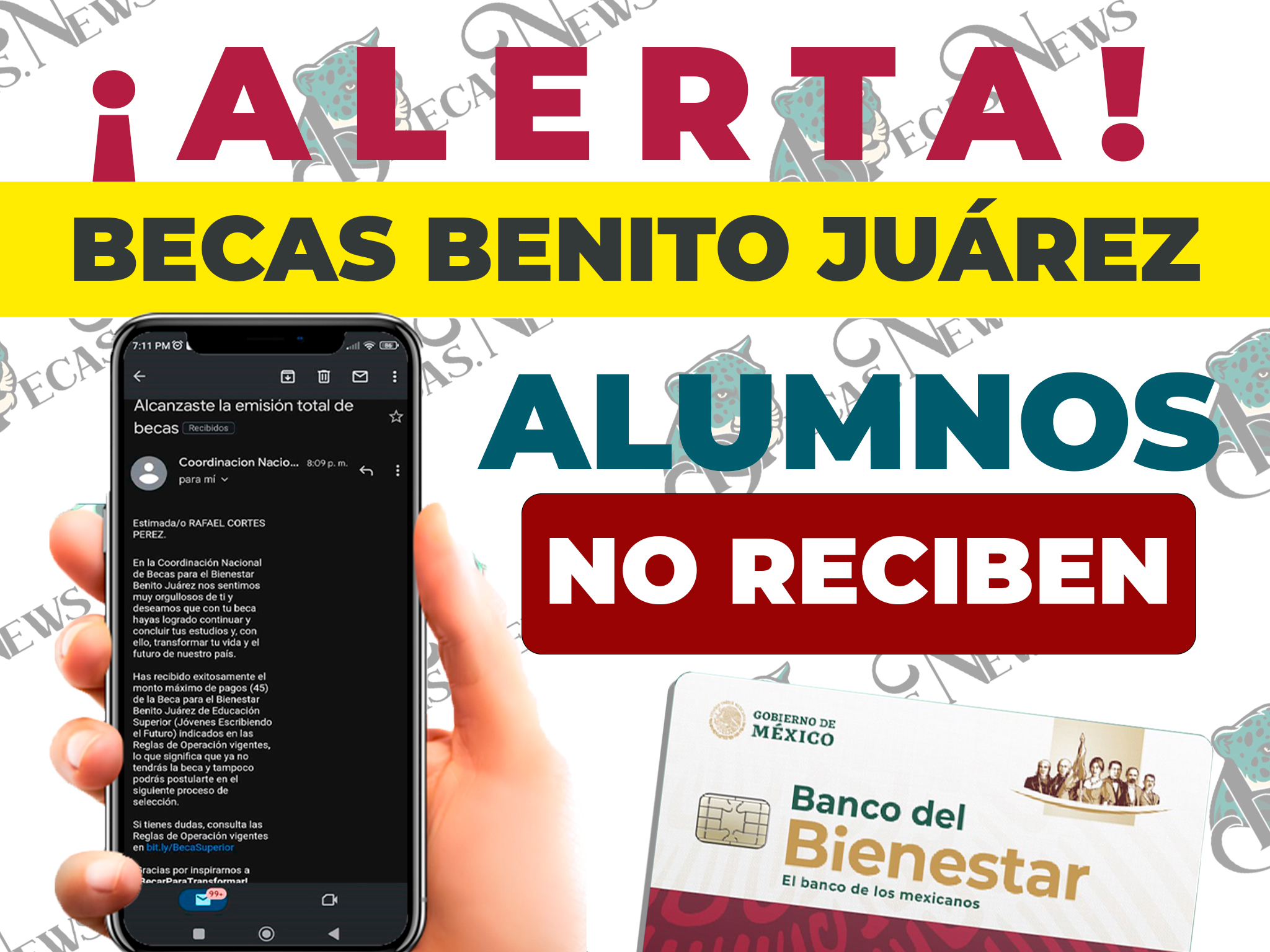 ¡Malas noticias!, Esta notificación llegará a tu correo dando fin a tu Beca| Infórmate: Becas Benito Juárez