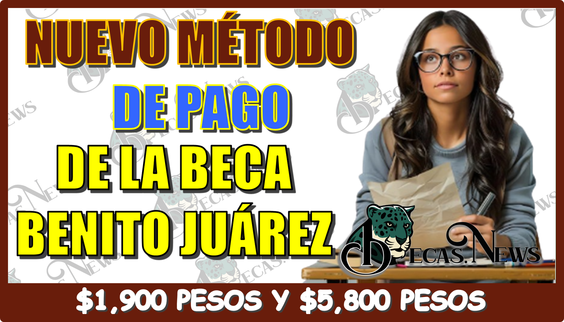 NUEVO MÉTODO DE PAGO DE LA BECA BENITO JUÁREZ | $1,900 PESOS Y $5,800 PESOS