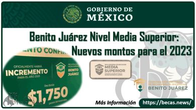 Benito Juárez Nivel Media Superior: Nuevos montos para el 2023