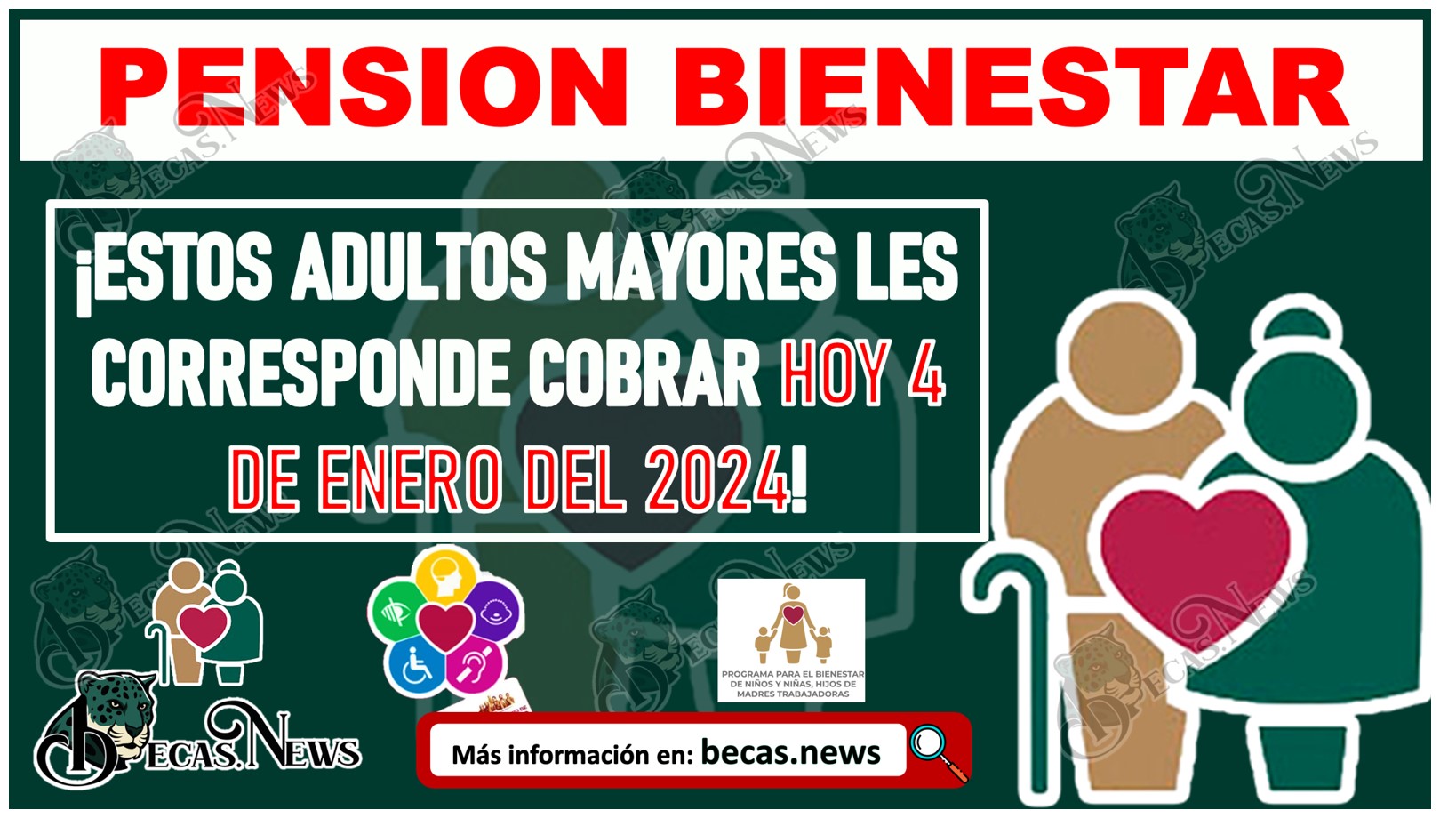 Pensión del Bienestar 2024 | ¿Qué adultos mayores cobran hoy 4 de enero?