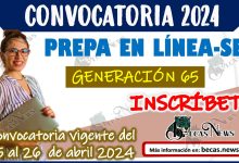Prepa en Línea SEP abril 2024 | Generación 65 2024: Convocatoria, Requisitos y Registro