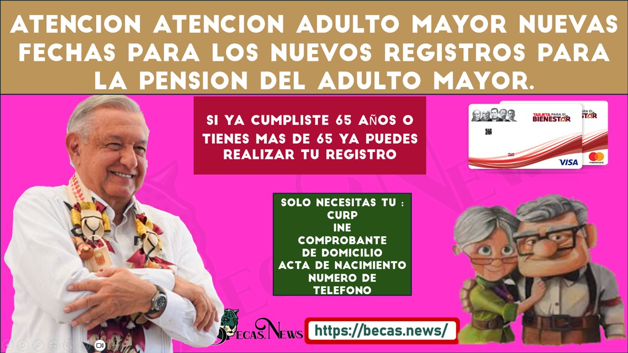 ¿ADULTO MAYOR SI YA CUMPLISTE 65 AÑOS TE DECIMOS QUE HACER?