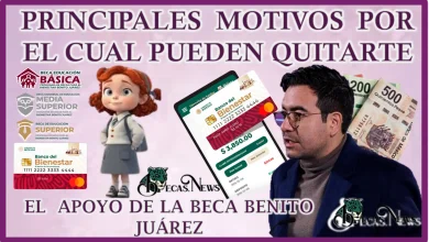 PRINCIPALES MOTIVOS POR EL CUAL PUEDEN QUITARTE EL APOYO DE LA BECA BENITO JUÁREZ 