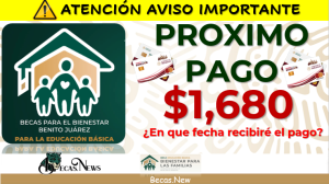 Becas de Educación Básica para el Bienestar Benito Juárez: Fecha del Pago de $1,680.00