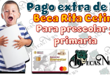 Pago extra de la Beca Rita Cetina para preescolar y primaria