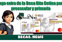 Pago extra de la Beca Rita Cetina para preescolar y primaria