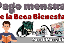 Pago mensual de la Beca Bienestar para Niñas y Niños