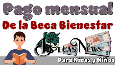 Pago mensual de la Beca Bienestar para Niñas y Niños