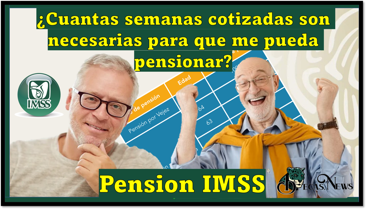 Pensión IMSS: ¿Cuantas semanas cotizadas son necesarias para que me pueda pensionar?
