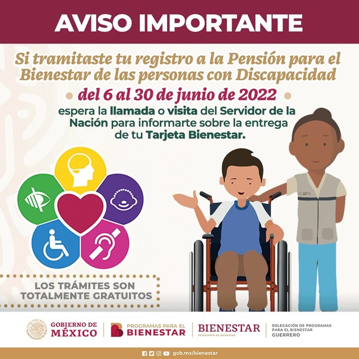 Pensión del Bienestar de las Personas con Discapacidad Guerrero