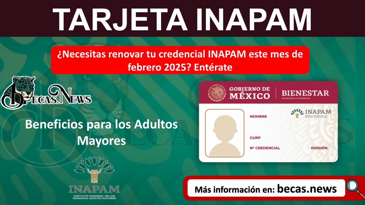 ¿Necesitas renovar tu credencial INAPAM este mes de febrero 2025? Entérate