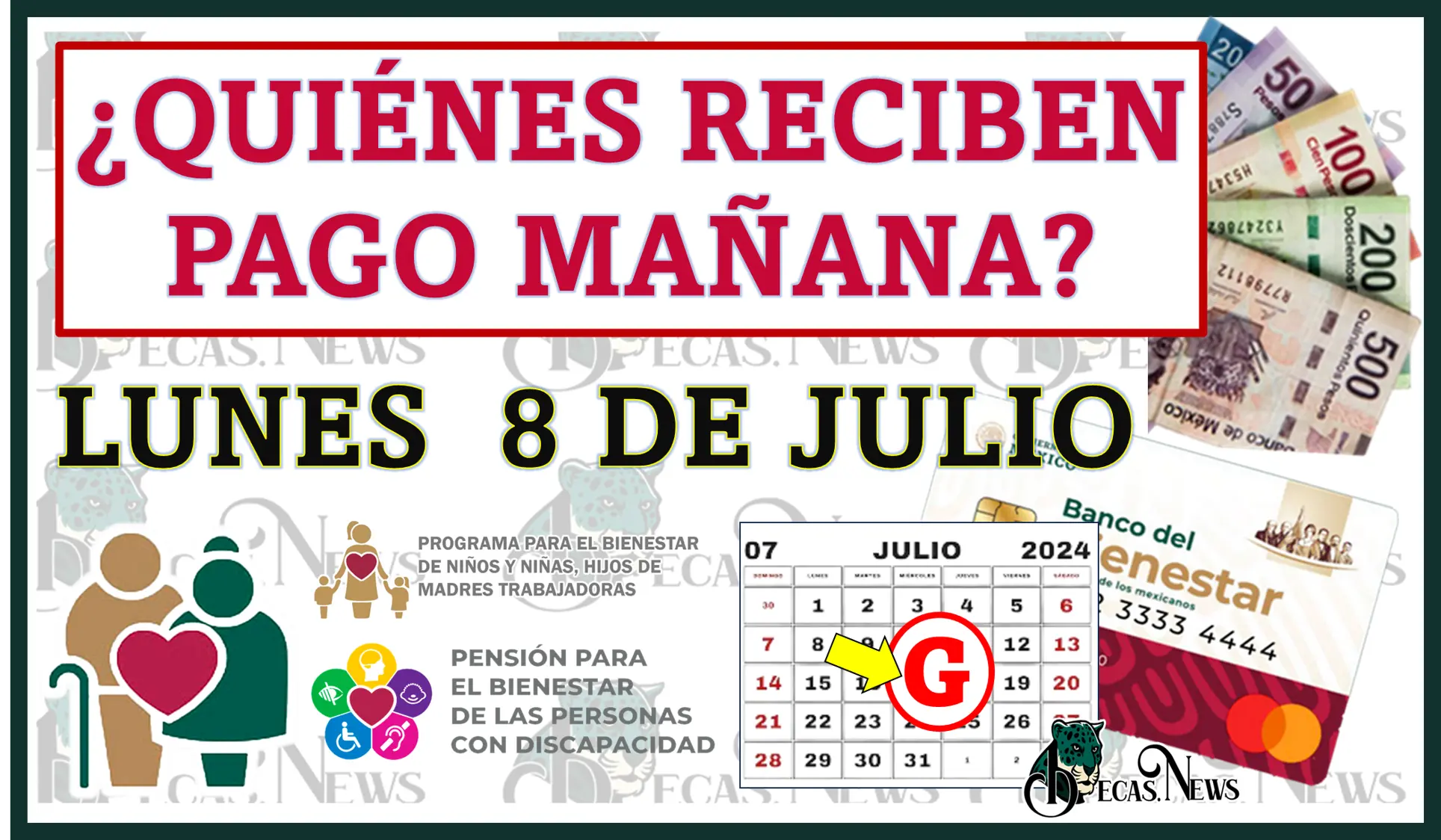 ¿QUIÉNES RECIBEN PAGO MAÑANA LUNES 8 DE JULIO? | PROGRAMAS DEL BIENESTAR