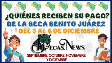 ¿QUIÉNES RECIBEN SU PAGO DE LA BECA BENITO JUÁREZ DEL 3 AL 6 DE DICIEMBRE? | SEPTIEMBRE, OCTUBRE, NOVIEMBRE Y DICIEMBRE