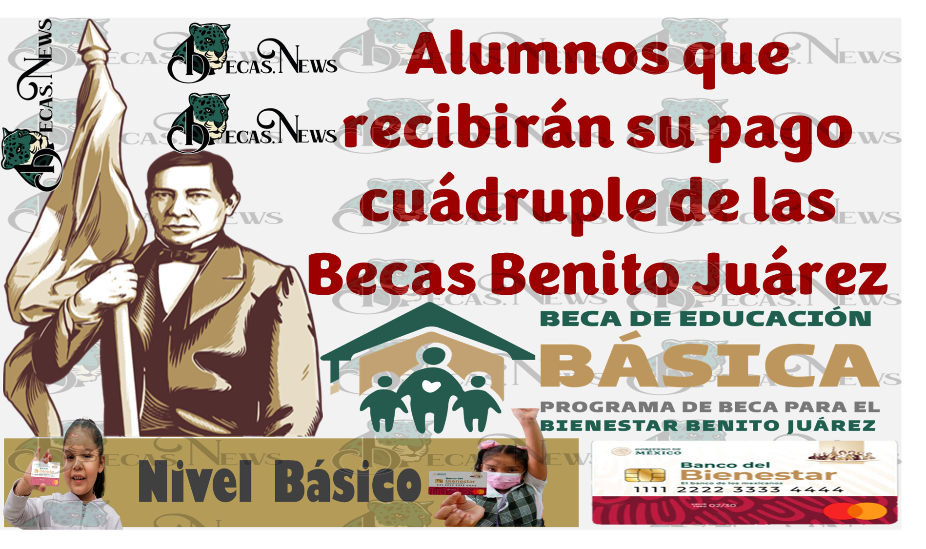 Quienes son los alumnos beneficiarios que recibirán su pago cuádruple de las Becas Benito Juárez (educación básica) este mes octubre del año 2023
