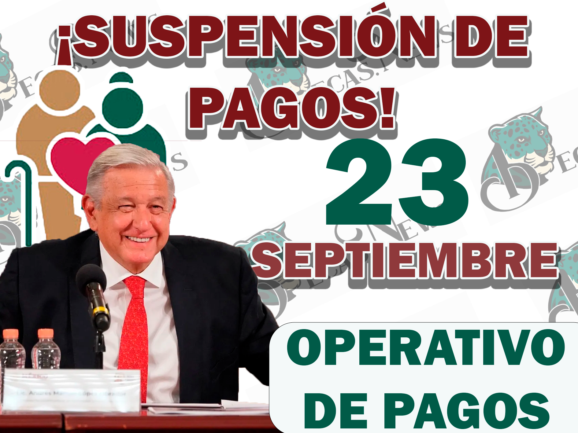SUSPENSIÓN DE PAGOS ¡Razón por la cual se suspende este operativo de pagos!
