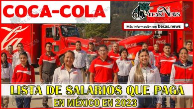 LISTA de SUELDOS que pagan la empresa COCA-COLA en México