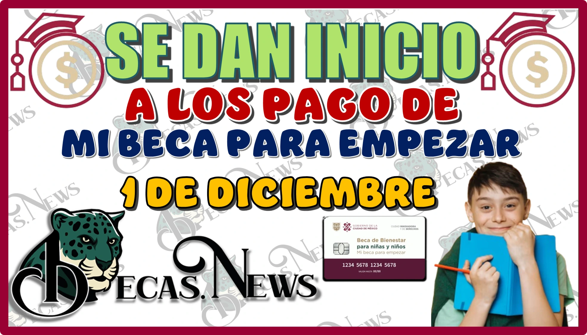 SE DAN INICIO A LOS PAGOS DE MI BECA PARA EMPEZAR | 1 DE DICIEMBRE 