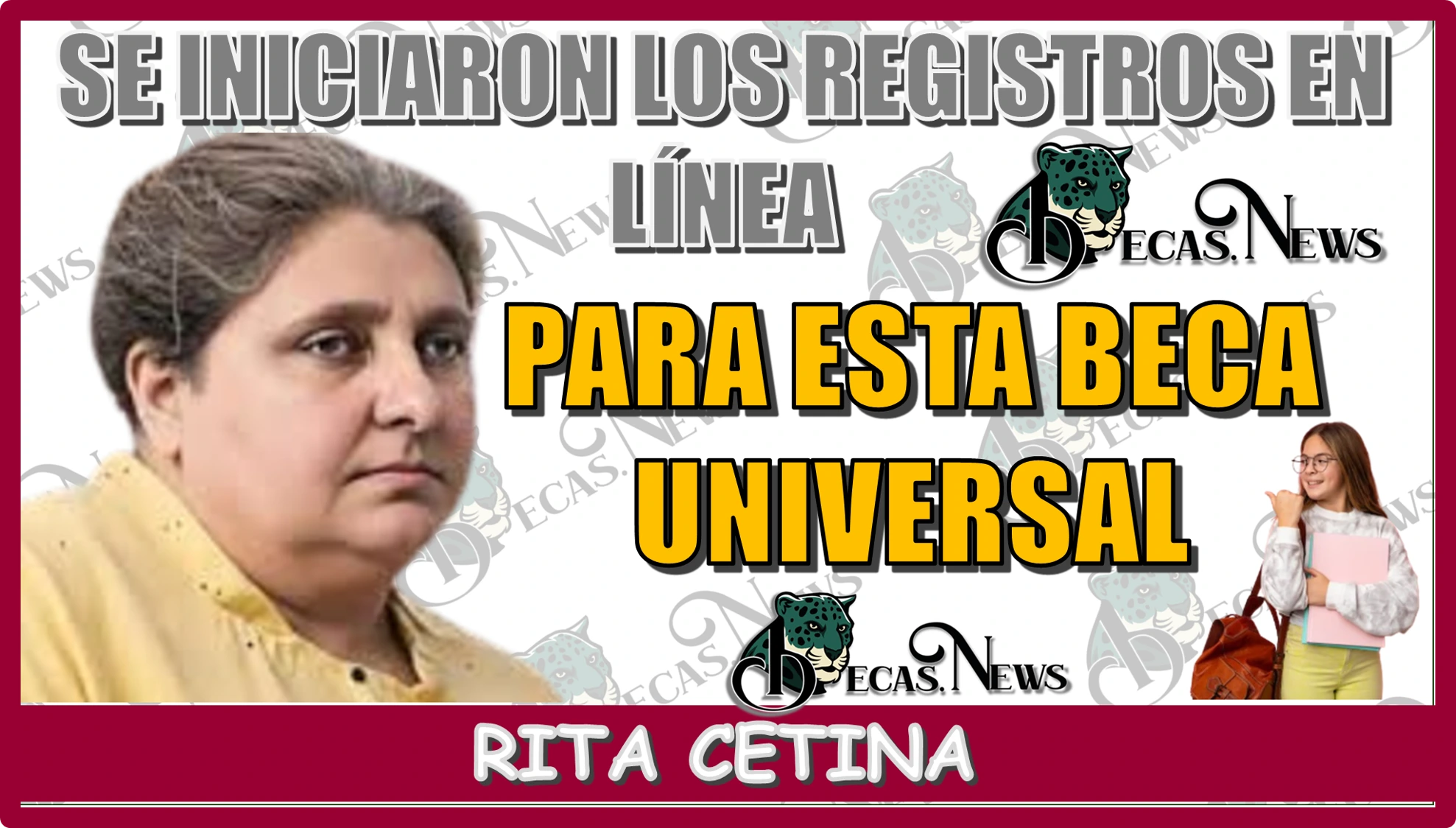 SE INICIARON LOS REGISTROS EN LÍNEA PARA ESTA BECA UNIVERSAL DE EDUCACIÓN BÁSICA “RITA CETINA"